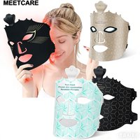 7 Colors LED Face Mask 80pcs Beads 240pcs Beam Light Photon Facial Mask Repair Skin Brighten Oil Control Silicone Flexible Soft