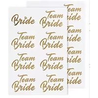 Golden Party Tattoo Stickers Temporary Creative Hot Stamping Sticker Waterproof Exquisite Wedding Bride Stickers Team Bride