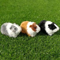 Simulation Fur Guinea Pig Animal Plush Stuffed Doll Hamster Doll Plush Toy Soft Stuffed Animal Figurine for Birthday Gift