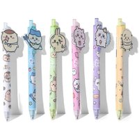 HOT! Cute Patch Pen Cartoon Clicky Gel Pen Student Smooth Writing Tip Sign Water Pen Chiikawa