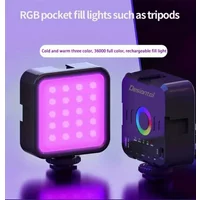 Mini RGB Fill Light, Live Photography, LED Portable Lamp, Mobile Camera, Adjustable Pocket Size
