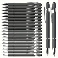 20 Personalized Pens with Stylus- Customizable Ballpoint Pen Set- Perfect for Office, School, Journaling, and Art Projects, Pen