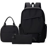 Three-piece Set of Fashionable Popular Student Schoolbags Men's and Women's Backpacks Campus Backpacks Trendy Travel Backpacks