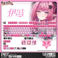 Game Arknights: Endfield Yvonne Anime Cosplay Keycaps Profile PBT Thermal Sublimation Mechanical Keyboard Keycaps Fans Gift