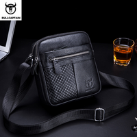 BULLCAPTAIN 2026 New Simple Men's Shoulder Bag High-Quality Leather Crossbody Bags Male Large-Capacity Square Bag's Man