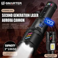 Strong Light Digital Flashlight For Outdoor Charging Ultra Bright Zoom Emergency Self-Defense Flashlight For Camping Fishing