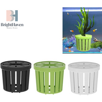 4Pcs Pet Fish Tank Landscaping Basin Aquarium Planter Cups Stand Stable Fish Tank Net Cup Hydroponic Plant Storage Fixed Baskets