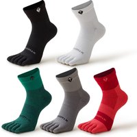 Men's Sports Cotton Five Finger Socks Sweat Absorption Anti-odor Autumn Winter Towel Base Terry Long Tube Split Toe Socks