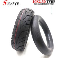 10 Inch 10x2.50 Tire TUOVT 60/80-6 Pneumatic Inner Tube Outer Tyre for Electric Scooter Front and Rear Wheel Replacement Parts