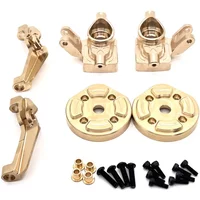 MJX 1/12 H12Y H12Y+ RC Car Parts – Full Brass Upgrade Kit (Steering Cup,C-Hub, Rear Axle Cup,Gearbox Cover, Counterweight Block)