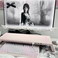Cute Bow Display Screen Sticker Custom Lace Angel Computer Decoration Display Screen Lace Accessories Need To Indicate Size