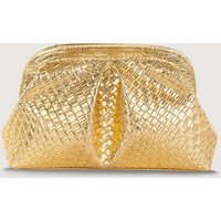 Golden High-quality Woven Texture Bag High-end Dinner Party Hand-held Crossbody Bag With Shoulder Strap
