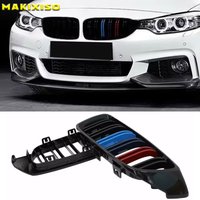 Glossy Black Front Kidney Grille Slat M4 Style Grill for BMW F32 F33 F36 F80 F82 2013-2020 Cabriolet Coupe 425i 430i 440i 435i