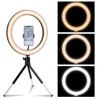 6/10/12 inch LED Selfie Ring Light Dimmable Photography Fill Lamp With Mini Tripod For Phone Live Video Photo Studio Ringlight
