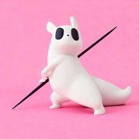 3D Printing Rain World Slug Cat Toy Finished Model High Value Kitten Model Desktop Decoration Gift