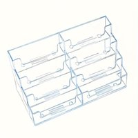 Transparent business card box, 4 layers and 8 grids, suitable for placement on the counter or desktop #Office & Trade Shows