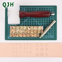 QJH26/36 Stempel Zinklegierung Englische Buchstaben Stempelsymbol Set Leder Dekoration Markierung Stanzwerkzeuge DIY Lederhandwerkswerkzeug