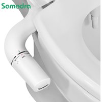 Samodra Bidet aufsatz Ultra flacher Toiletten sitz aufsatz Doppel düsen bidet einstellbarer Wasserdruck nicht elektrisches Sprüh gerät