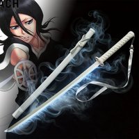 40-calowy miecz katana Vapor Rukia z diodami LED, miecz świetlny anime, cosplay Bleach, nóż ninja, prawdziwa japońska katana, oryginalny miecz samurajski, prezent