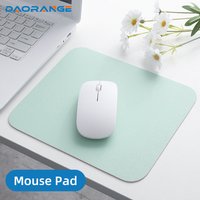Small Size Mouse Pad Office Colorful Double-side Waterproof Desktop Protector Mat PU Leather Non-slip For Computer Mouse Pad