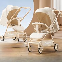 High-view Baby Stroller, Foldable, One-touch Storage, Two-way Sitting and Lying Function Ultra-light Stroller for Baby Traveling