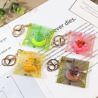 Simulated Japanese Pineapple Bag Keychain Candy Inflatable Bag Pineapple Bread Knead Happy Slow Rebound Stress Relief Pendant
