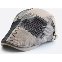 Men Beret Hat Cotton Buckle Adjustable Newsboy Hats Cabbie Gatsby Cap