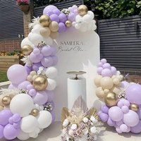116PCS purple and white latex balloon set suitable for birthday parties, weddings, Valentine's Day party decorations