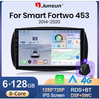 Junsun Android Auto Autoradio für Mercedes Benz Smart 453 Fortwo 2014 2015 2016-2020 Multimedia Wireless Apple CarPlay Intelligente Systeme IPS Touchscreen Stereo Videoplayer 2 Din Autoradio Head Unit