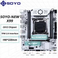 SOYO New Upgrade X99 Motherboard C612 Chip Dual Channel DDR4 Memory LGA2011-3 Supports TPM 2.0 M.2 NVME For Gaming Computers
