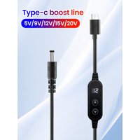 5V/9V/12V/15V/20V Booster Cable 8 Adapter Type C To DC Power Booster Line Wifi Router LED Smart Speaker Cable Jack Connector