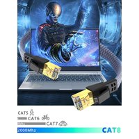 CAT8 Ethernet Cable 40Gbps 2000MHz Braided Network for PC Modem Laptop PS 5 Router RJ45 Cable Ethernet Cat8 5M 10M 15M 20M