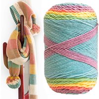 100G/Ball Rainbow Cotton Yarn Segment Dyeing 5 Ply of Milk Cotton DIY Hand Knitted Sofa Cushion Pillow Yarn 193m Crochet Yarn