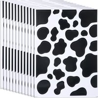 130Pcs Cow Print Stickers Self-Adhesive Black Cow Pattern Decals Decorative Black Spot Stickers for Cow Theme Party Decor,Crafts