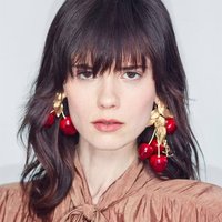Retro Vintage Metal Leaf Resin Red Cherry Dangle Earrings For Women Fashion Jewelry Brand Show Ladys' Statement Accessory