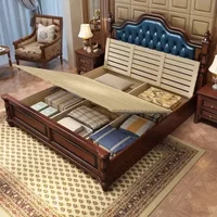 //+Japanese Waterproof Space Bed Frame Full Bedframe Monster Double Bed Headboards Daybed Beauty Princess Beliche Hotel Furnitur