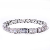 ESKEEM Hip Hop 7.5mm Tennis Chain Bracelet Iced Out Cubic Zirconia Bracelet Fine Jewelry for Men Women Gift