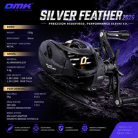 DMK Silver Feather 2026 BFS Baitcasting Reel 153g Ultralight 11+1BB 8.5:1 Long Cast Magnetic Brake Reel