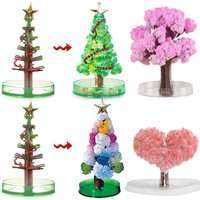 DIY Growing Tree Paper Sakura Crystal Trees Desktop Cherry Blossom Toys Handmade Christmas Tree Craft Kit Valentine's Day Gift