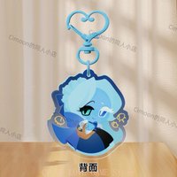 5cm Cookie Run: Kingdom Shadow Milk Cookie Anime Cosplay Acrylic Schoolbag Key Chain Pendant Keychains Student Keyring Gift