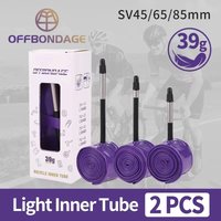 OFFBONDAGE 2PCS Ultralight 39g Bike Inner Tube 700CC Road Bicycle TPU Material Tire 65mm Length French Valve Bicycle Accessory
