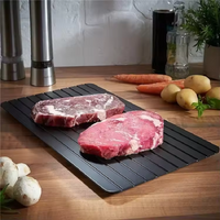 Fast Defrosting Tray for Frozen Meat Large Size Thawing Plate with Groove Design Defrost Food Rapid Safer Kitchen Tools Gadgets