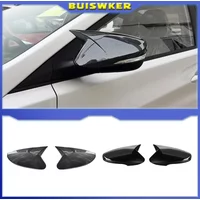 2 PCS For Hyundai Elantra 2012-2018 Replacement Side Wing Mirror Covers Caps Carbon Look
