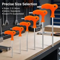 Professional Allen Wrench 2.5mm 3mm 4mm 5mm 6mm 8mm 10mm 12mm 14mm wrenches with T handl