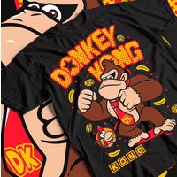 Electronic Game Printed Pattern T-shirt Shirt for Men Women Summer Pure Cotton Comfortable Loose and Fashionable Round Neck Top