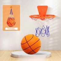 Indoor Basketball Rim for Children Wall-Mounted Adjustable Simple Basketball Hoop Noise-Free Ball Throw Alloy And Plastic Mat...