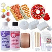 Taba Squishy Kit Set Liquid Gel Fun 100Ml Liquid Squishy Making DIY Food Toy Donut Cream Stick Thousand-Layer Cake Silicone Mold
