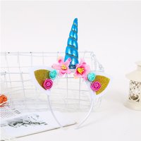 5Pcs Unicorn Hairband Paillette Ears Headband for Kids Party Birthday Costume Colorful Comfortable Lightweight