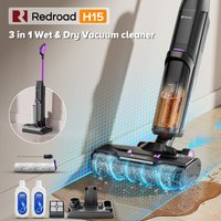Kabelloser Nass-Trocken-Staubsauger mit Wischfunktion, Kantenreinigung 20000Pa Auto-Saug-Bodenwischer Selbstreinigendes Smart-Home-Gerät Redroad-H15