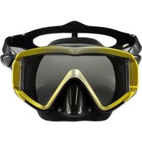 Large-frame diving mask with three-way mirror, anti-fog swimming goggles with nose protection, adult resin high-definition trans
